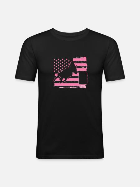 Rodeo Barrel Racing Horse - Men's Slim Fit T-Shirt - black