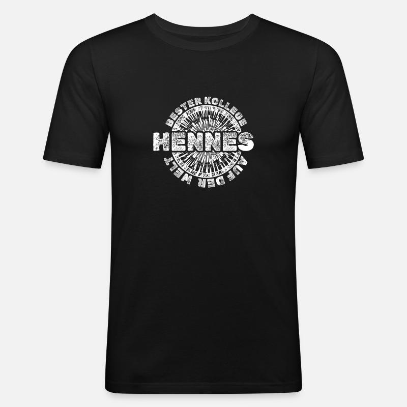 Hennes - Männer Slim Fit T-Shirt - Schwarz