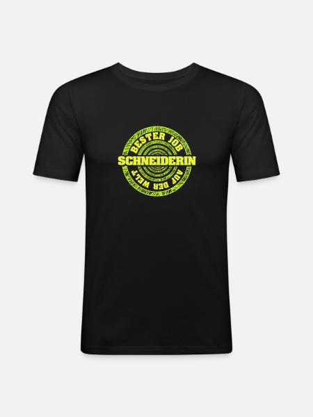 Job Seamstress - Men's Slim Fit T-Shirt - black