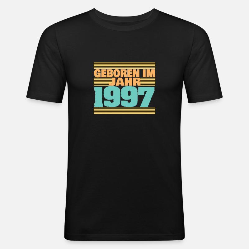 1997 - Männer Slim Fit T-Shirt - Schwarz