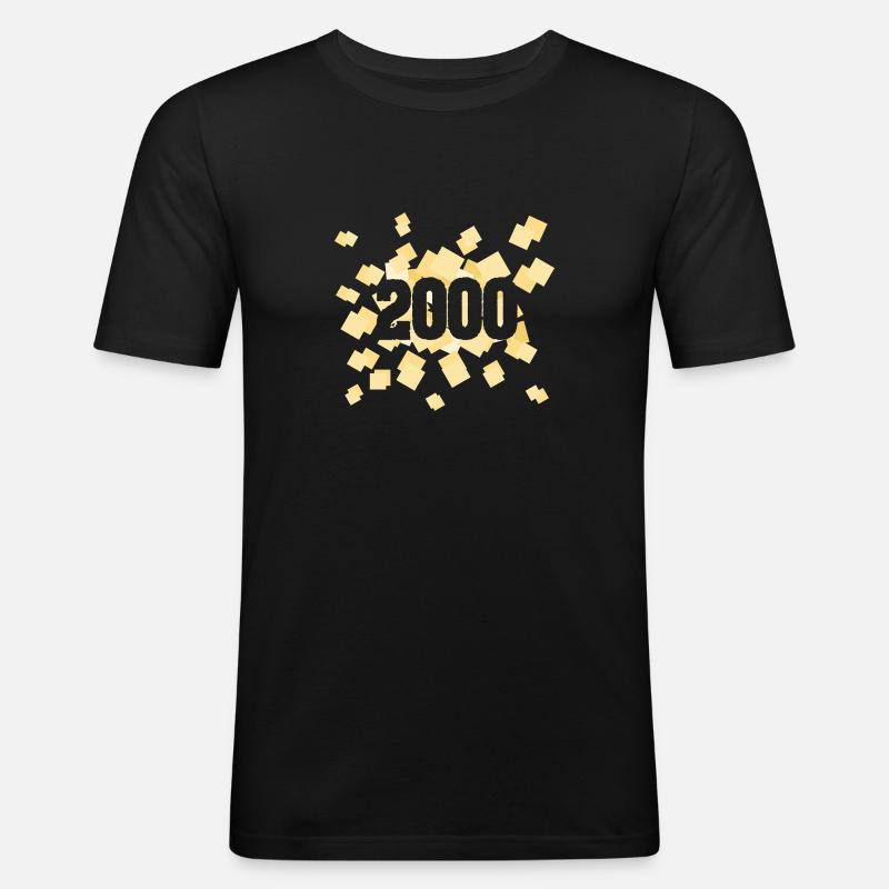 Geboren 2000 - Männer Slim Fit T-Shirt - Schwarz