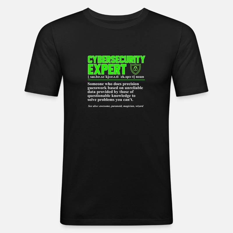 Cybersecurity Hackers IT Security - Men's Slim Fit T-Shirt - black