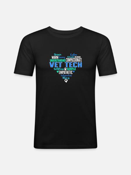 Vet Tech Veterinary Veterinary Technician - Men's Slim Fit T-Shirt - black