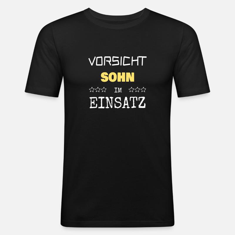 Berufung Sohn - Männer Slim Fit T-Shirt - Schwarz