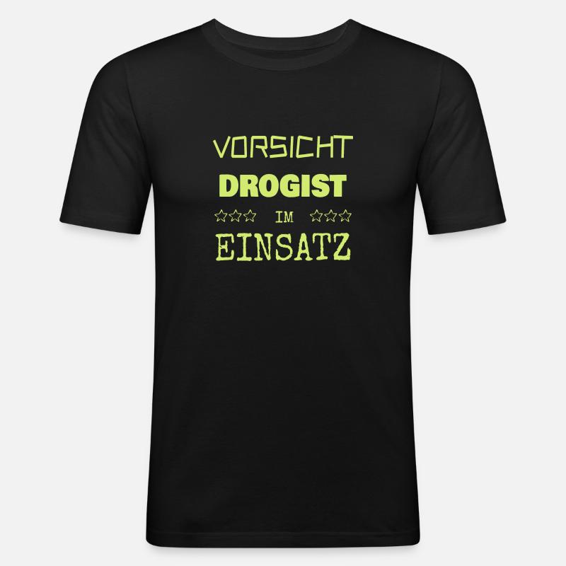 Drogist - Männer Slim Fit T-Shirt - Schwarz
