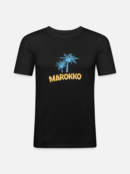 Morocco as Morocco - Men's Slim Fit T-Shirt - black