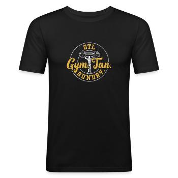 GTL Gym. Tan. Laundry. -Gym - Men's Slim Fit T-Shirt - black - Front - Nik (191cm)