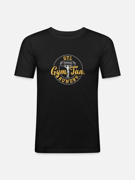 GTL Gym. Tan. Laundry. - Gym - Männer Slim Fit T-Shirt - Schwarz
