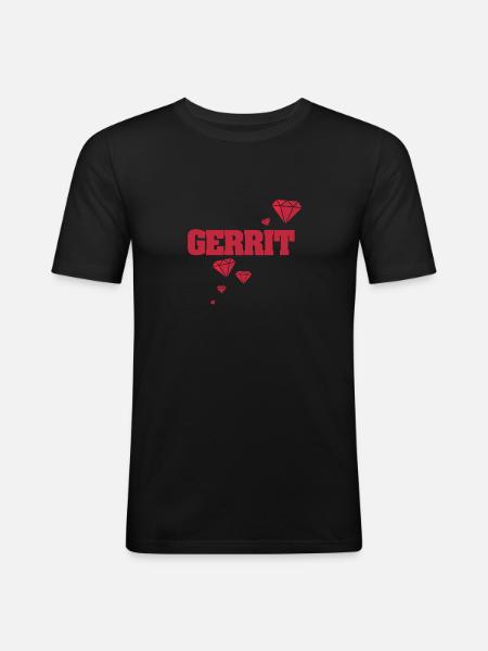 Cadeau pour Gerrit - T-shirt près du corps Homme - noir