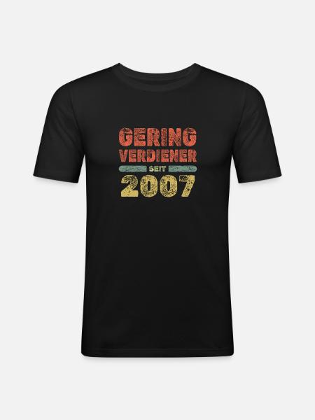 2007 2007 - Männer Slim Fit T-Shirt - Schwarz