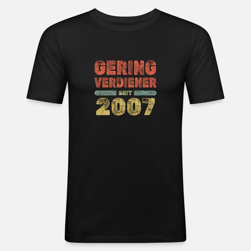 2007 2007 - Männer Slim Fit T-Shirt - Schwarz