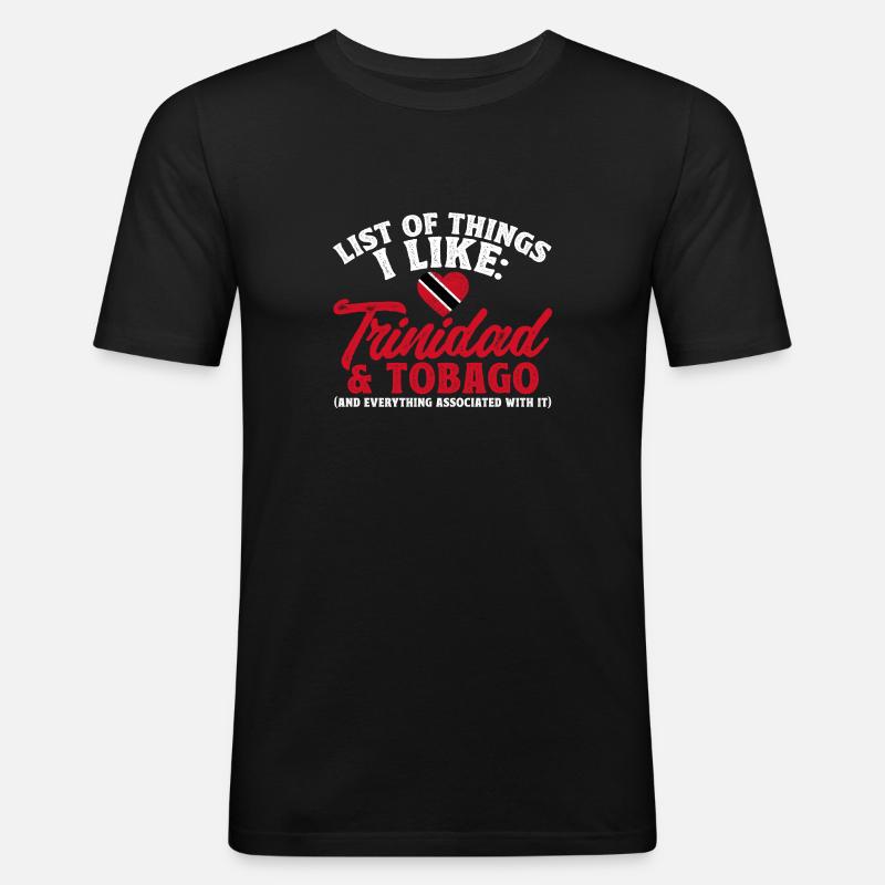 Drapeau de Trinité-et-Tobago - T-shirt près du corps Homme - noir