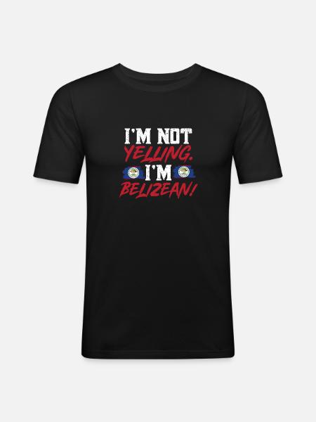 Belize Flag Belizean - Men's Slim Fit T-Shirt - black