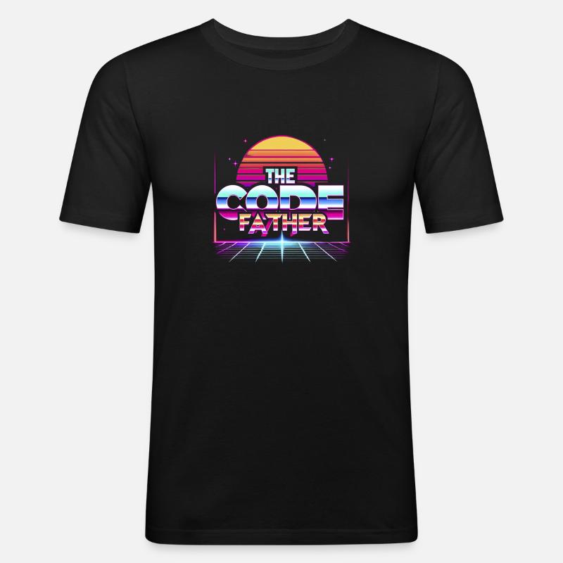 Le Père du Code 5 - T-shirt près du corps Homme - noir