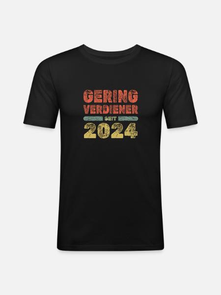 2024 - T-shirt près du corps Homme - noir