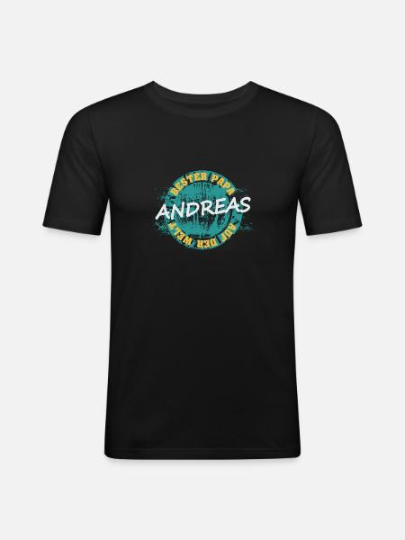 Father's Day Andreas - Men's Slim Fit T-Shirt - black