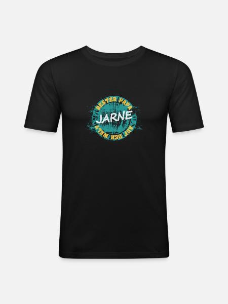 Father's Day Jarne - Men's Slim Fit T-Shirt - black