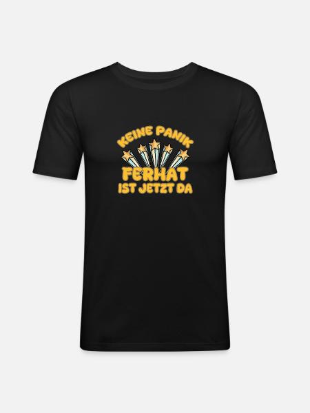 First name Ferhat - Men's Slim Fit T-Shirt - black