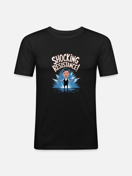 Shocking Resistance Electric Design - Men's Slim Fit T-Shirt - black