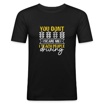 Bold Driving Instructor Traffic Light Design - Men's Slim Fit T-Shirt - black - Front - Nik (191cm)