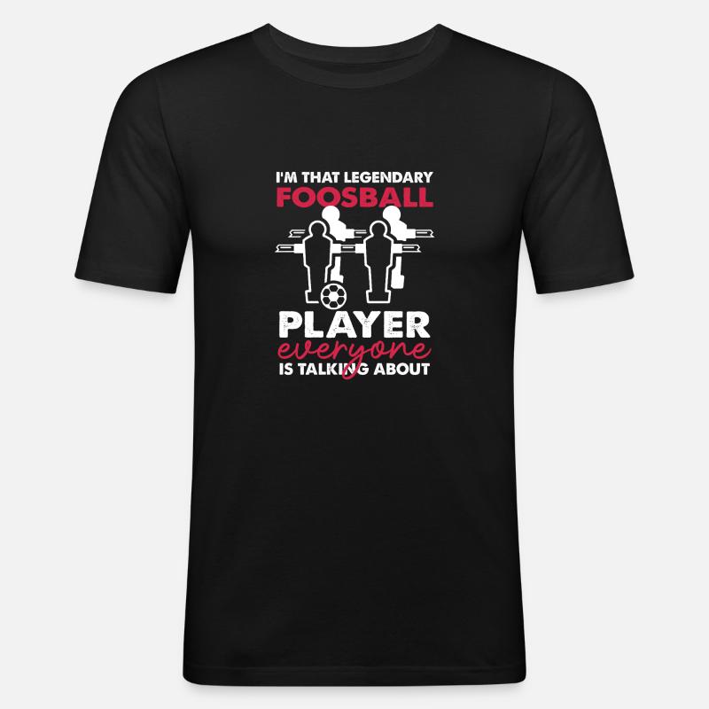 Legendary Foosball Player Design - Männer Slim Fit T-Shirt - Schwarz