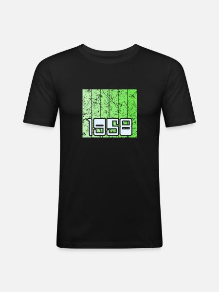 Year 1958 - Men's Slim Fit T-Shirt - black