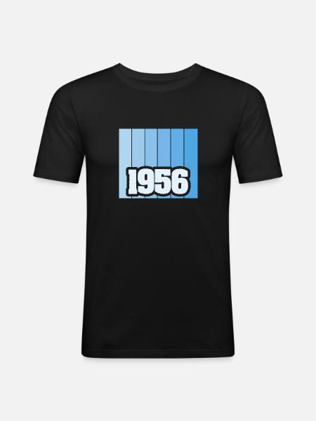 1956 - T-shirt près du corps Homme - noir