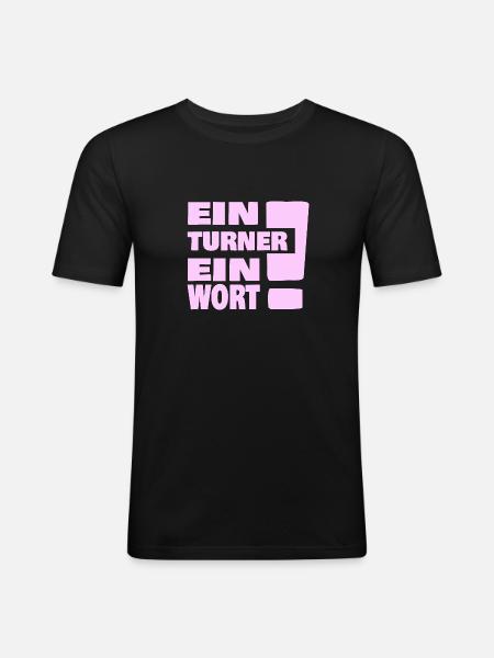 Turnen Turnen - Männer Slim Fit T-Shirt - Schwarz