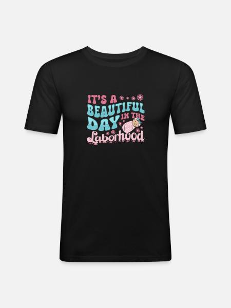 Infirmière Bébé Maternité Infirmière - T-shirt près du corps Homme - noir