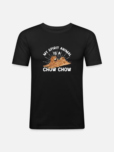 Chow Chow Dog - Men's Slim Fit T-Shirt - black