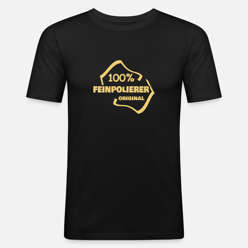 Beruf Feinpolierer - Männer Slim Fit T-Shirt - Schwarz