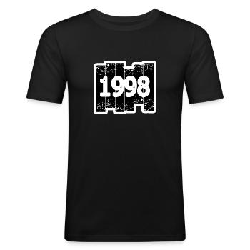 1998 - Men's Slim Fit T-Shirt - black - Front - Nik (191cm)