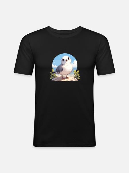 Seagulls Seagull - Men's Slim Fit T-Shirt - black