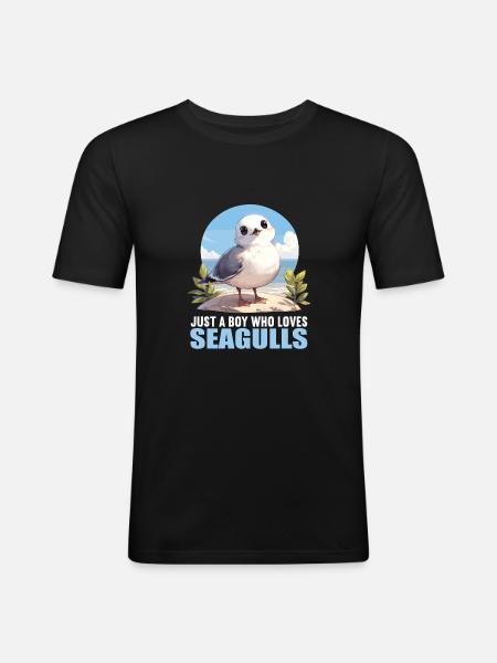 Seagulls Seagull - Men's Slim Fit T-Shirt - black