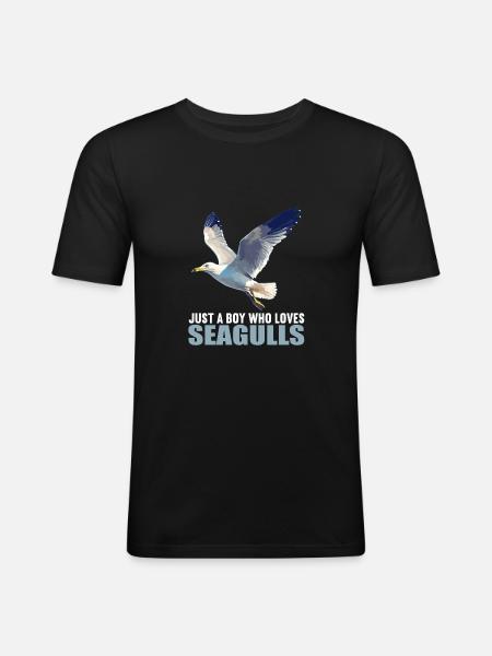 Seagulls Seagull - Men's Slim Fit T-Shirt - black