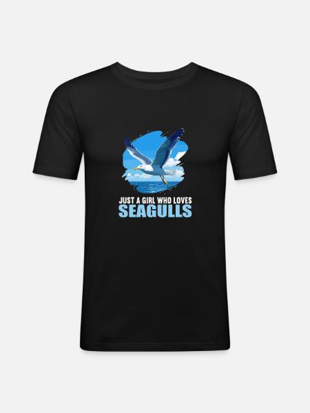 Seagulls Seagull - Men's Slim Fit T-Shirt - black