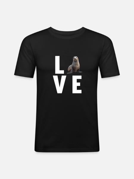 Seals, Seal - Men's Slim Fit T-Shirt - black