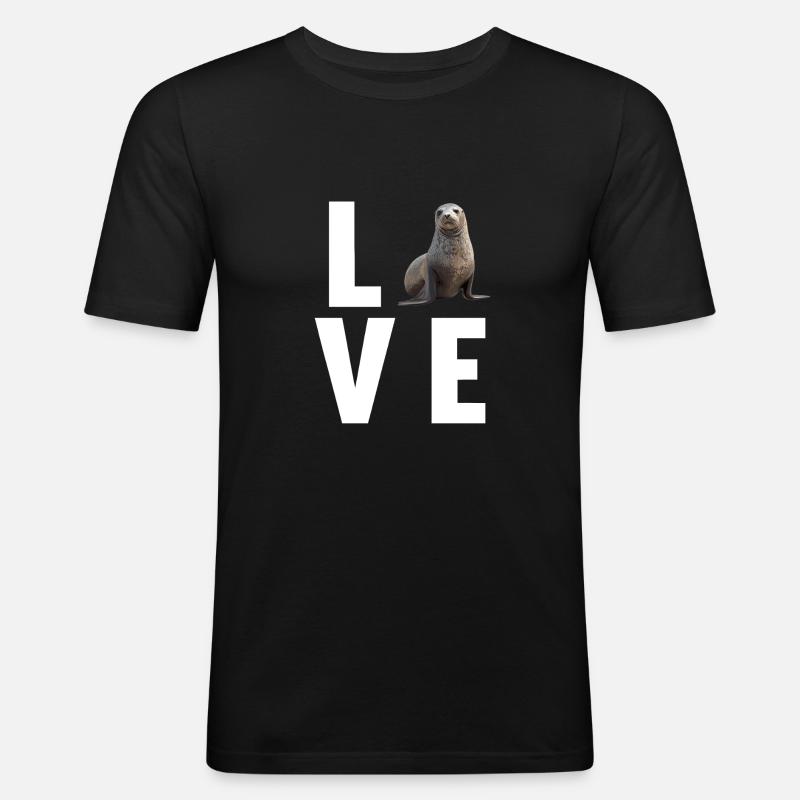 Robben Robbe - Männer Slim Fit T-Shirt - Schwarz