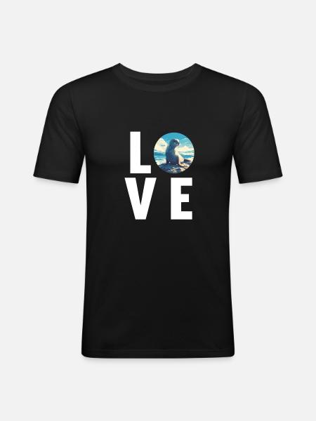 Seals, Seal - Men's Slim Fit T-Shirt - black
