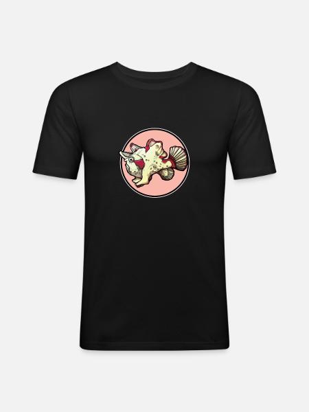 Frogfish Anglerfisch - Men's Slim Fit T-Shirt - black