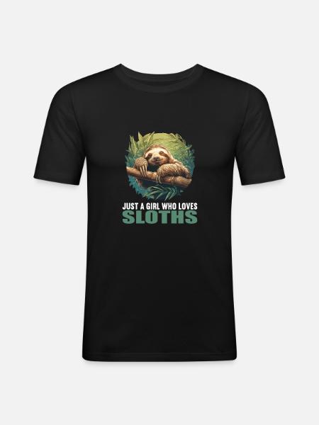 Sloths Sloth - Men's Slim Fit T-Shirt - black