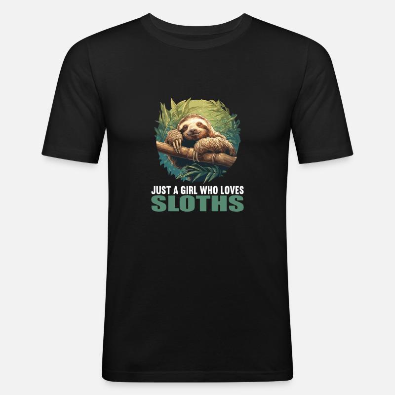 Sloths Sloth - Men's Slim Fit T-Shirt - black