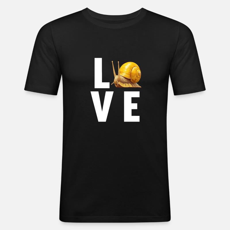 Escargots Escargot - T-shirt près du corps Homme - noir