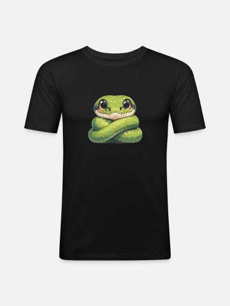 Snakes Snake - Men's Slim Fit T-Shirt - black
