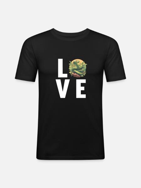 Snakes Snake - Men's Slim Fit T-Shirt - black