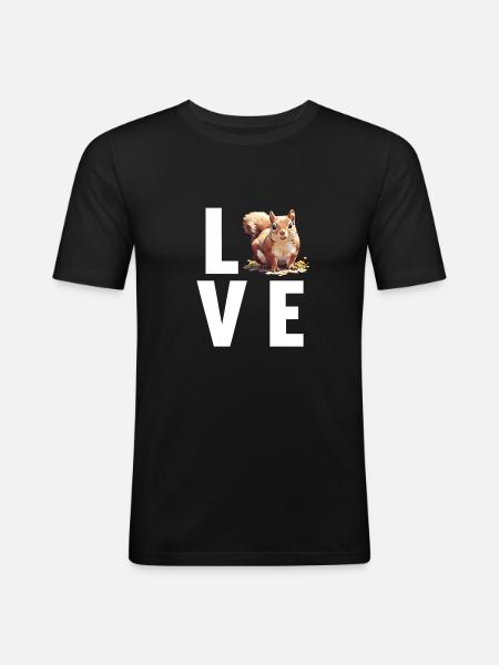 Squirrel - Men's Slim Fit T-Shirt - black