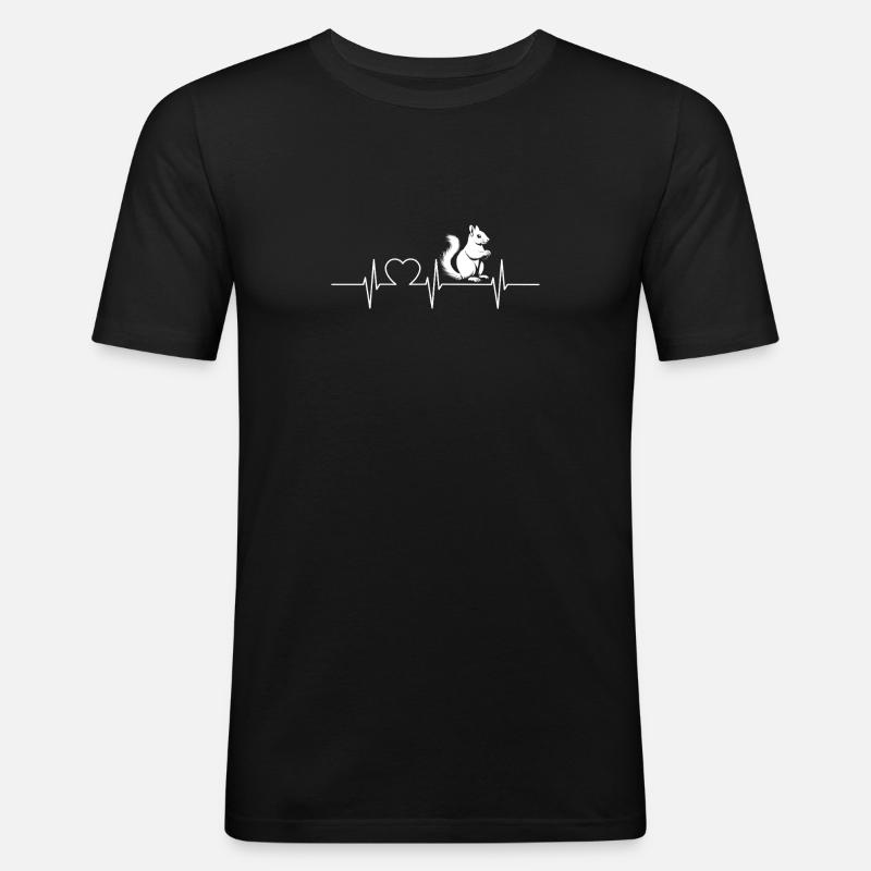 Eichhörnchen - Männer Slim Fit T-Shirt - Schwarz