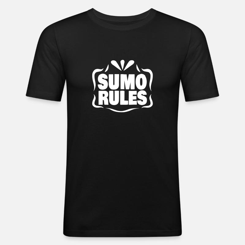 Sumo - Männer Slim Fit T-Shirt - Schwarz