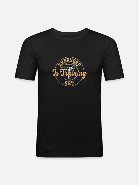 Everyday Is Training Day - Gym - Men's Slim Fit T-Shirt - black