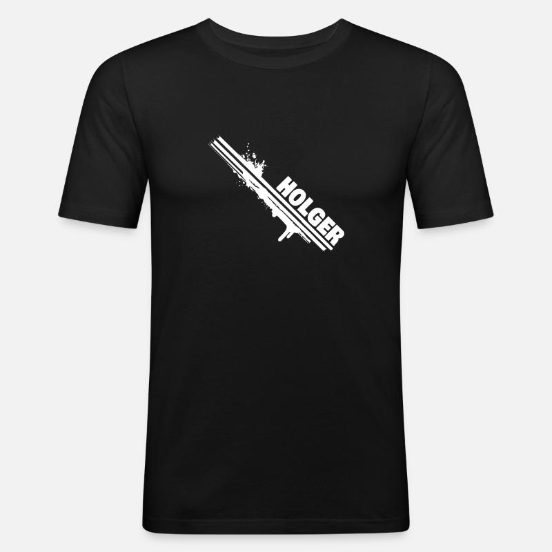 Gift for Holger - Men's Slim Fit T-Shirt - black